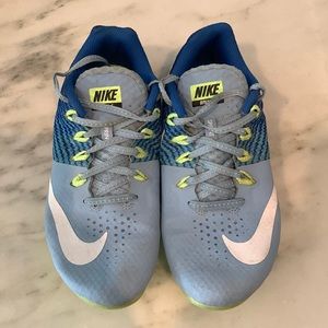 Nike Women’s blue/green Track & Field cleats, size 7.5